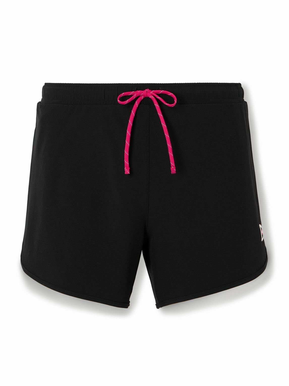 DISTRICT VISION - 5" Straight-Leg Logo-Print Stretch-Jersey Running Shorts - Black
