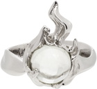Alan Crocetti Silver & Green Ember Ring
