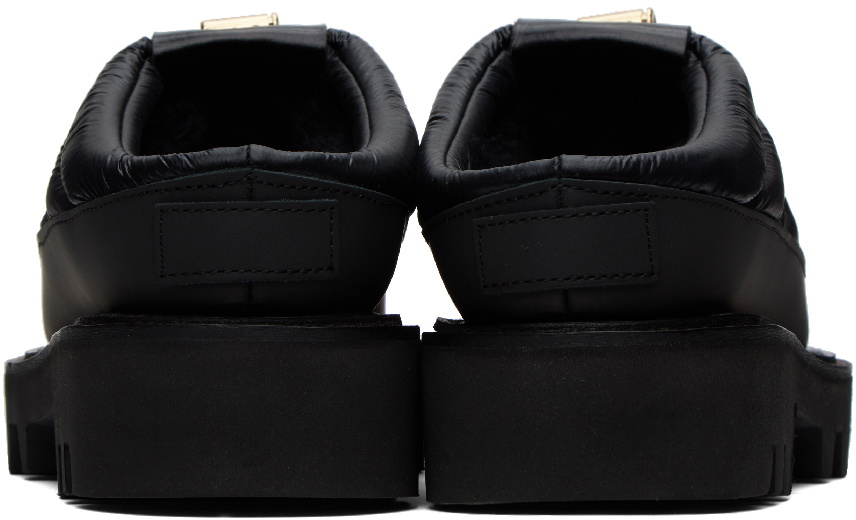 sacai Black Quilted Mules Sacai sacai Black Quilted Mules Sacai