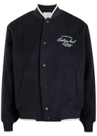 Axel Arigato Chateau Axel Embroidered Wool-blend Bomber Jacket Navy