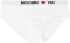 Moschino Two-Pack Black & White 'My Valentine' Briefs