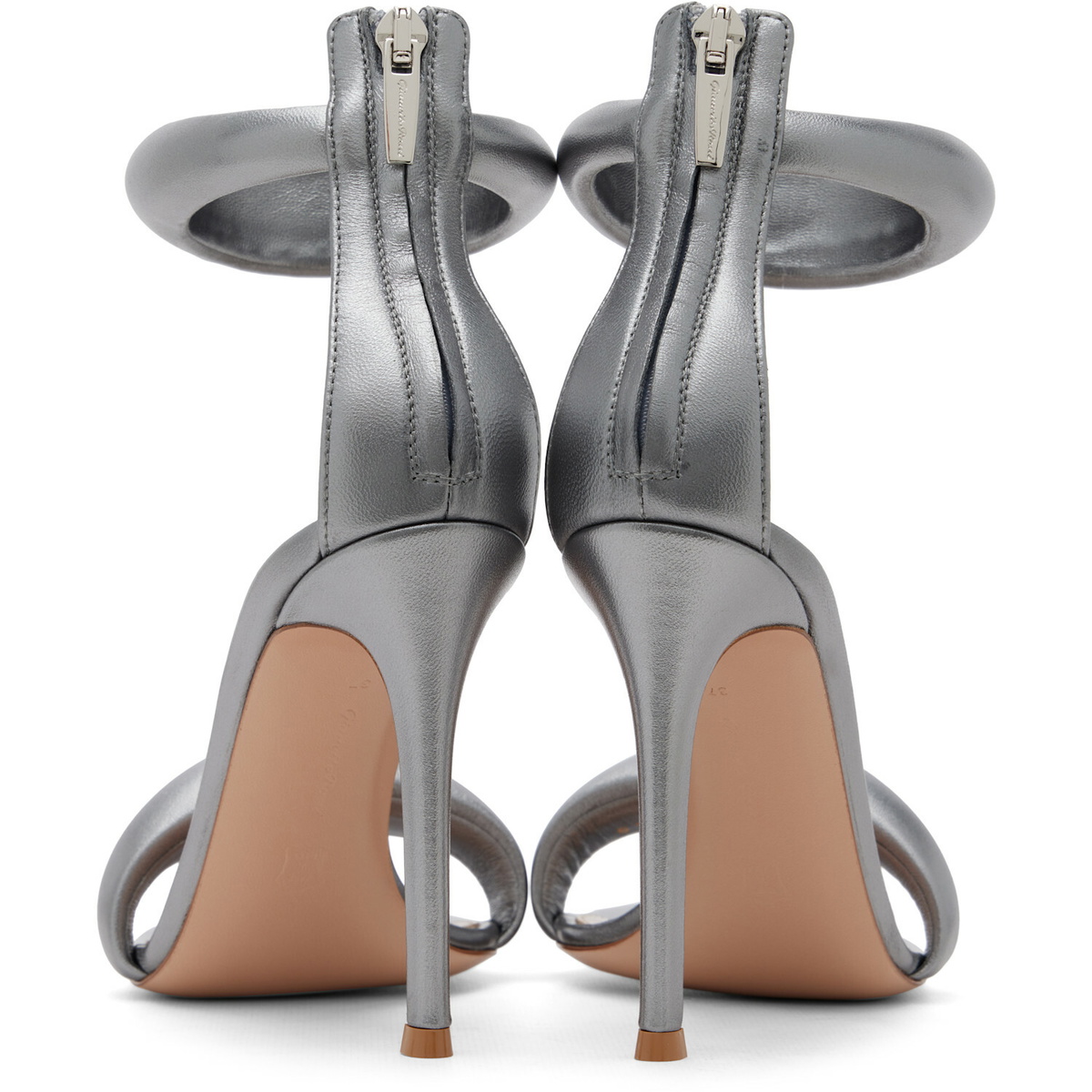 Gianvito Rossi Gunmetal Bijoux Heeled Sandals