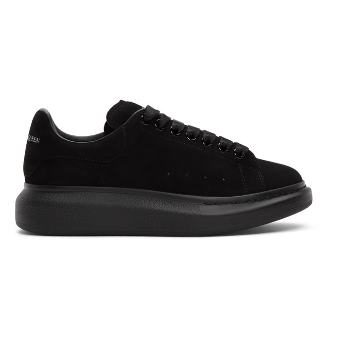 Photo: Alexander McQueen Black Nubuck Daim Velour Oversized Sneakers