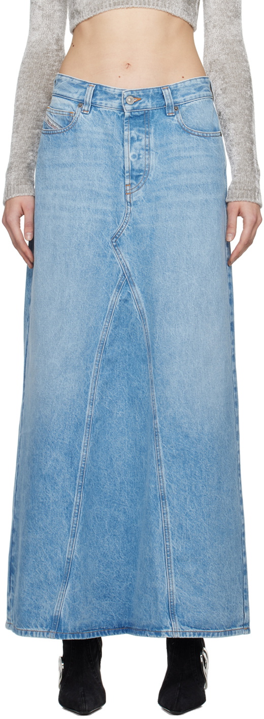 Diesel Blue De-Pago Denim Maxi Skirt Diesel