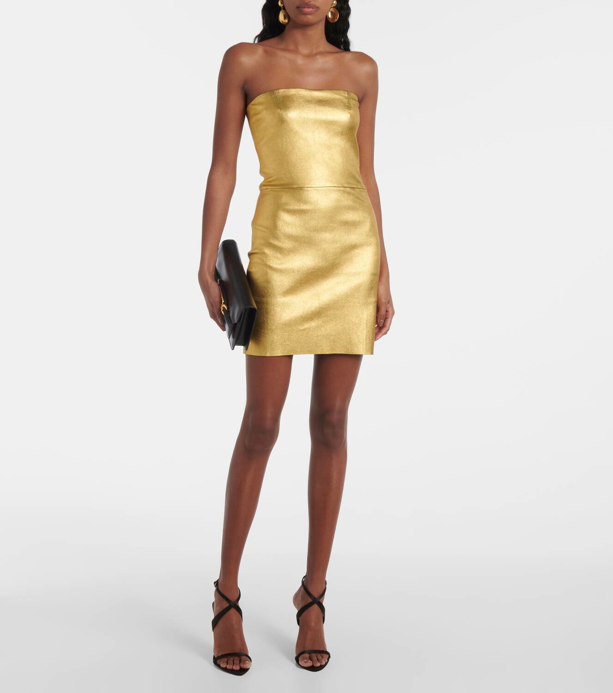 Stouls Amina metallic leather minidress