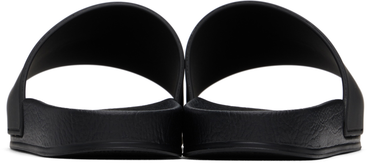 Palm Angels Black Classic Logo Pool Slides