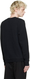Sunspel SSENSE Exclusive Black Embroidered Sweatshirt