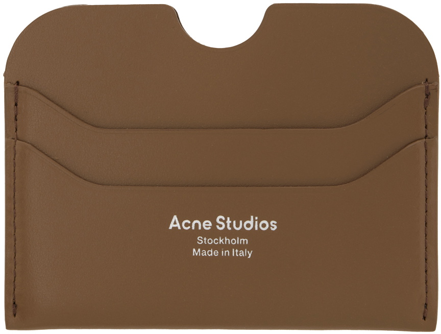 Acne Studios Brown Stamp Card Holder Acne Studios