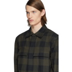 Bottega Veneta Khaki and Black Check Overshirt