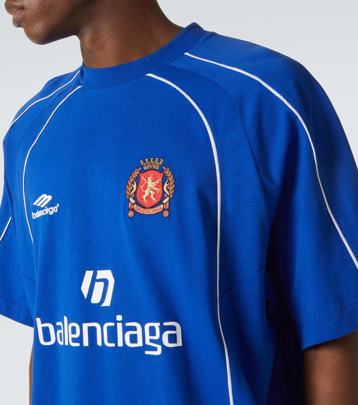 Balenciaga Soccer logo cotton jersey T-shirt Balenciaga