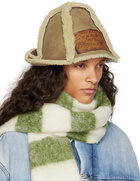 Acne Studios Beige Shearling Bucket Hat