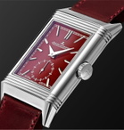Jaeger-LeCoultre - Reverso Tribute Small Seconds Hand-Wound 27.4mm Stainless Steel and Leather Watch - Burgundy
