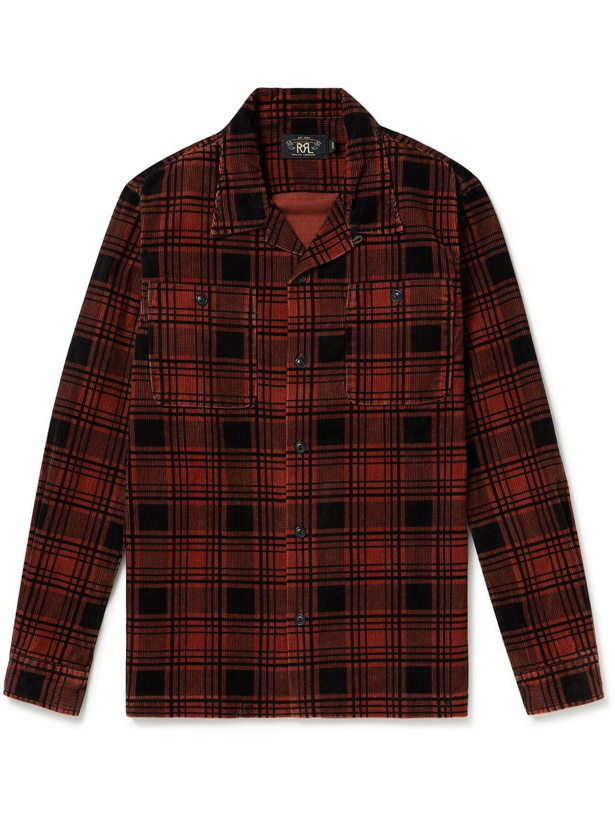 Photo: RRL - Monterey Checked Cotton-Corduroy Overshirt - Red