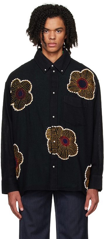 Photo: Glass Cypress Black Sunflower Shirt