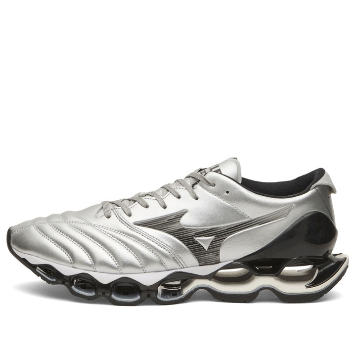 Photo: Mizuno Men's Wave Prophecy Morelia Neo Sneaker in Silver/Black
