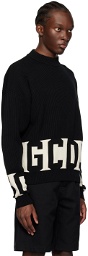 GCDS Black & White Jacquard Sweatshirt