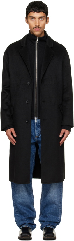 Photo: Hugo Black Melton Long Coat