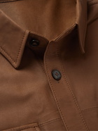 OFFICINE GÉNÉRALE - Amael Suede Overshirt - Brown