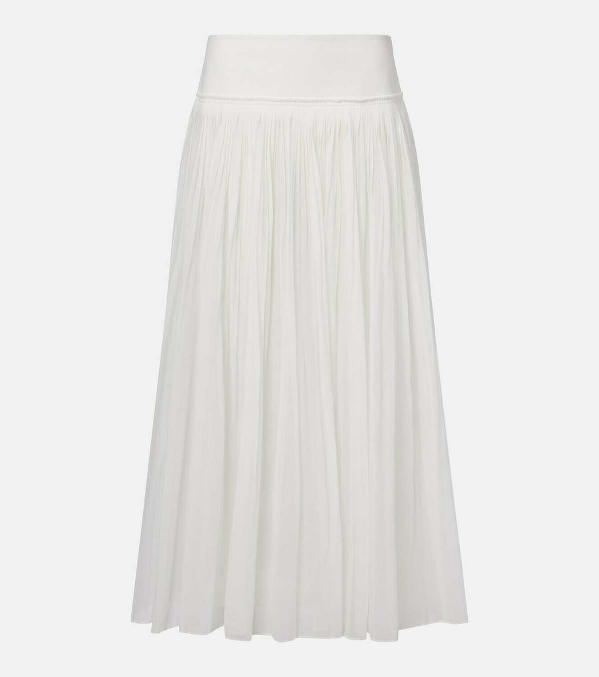 Róhe Pleated cotton muslin maxi skirt