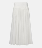Róhe Pleated cotton muslin maxi skirt