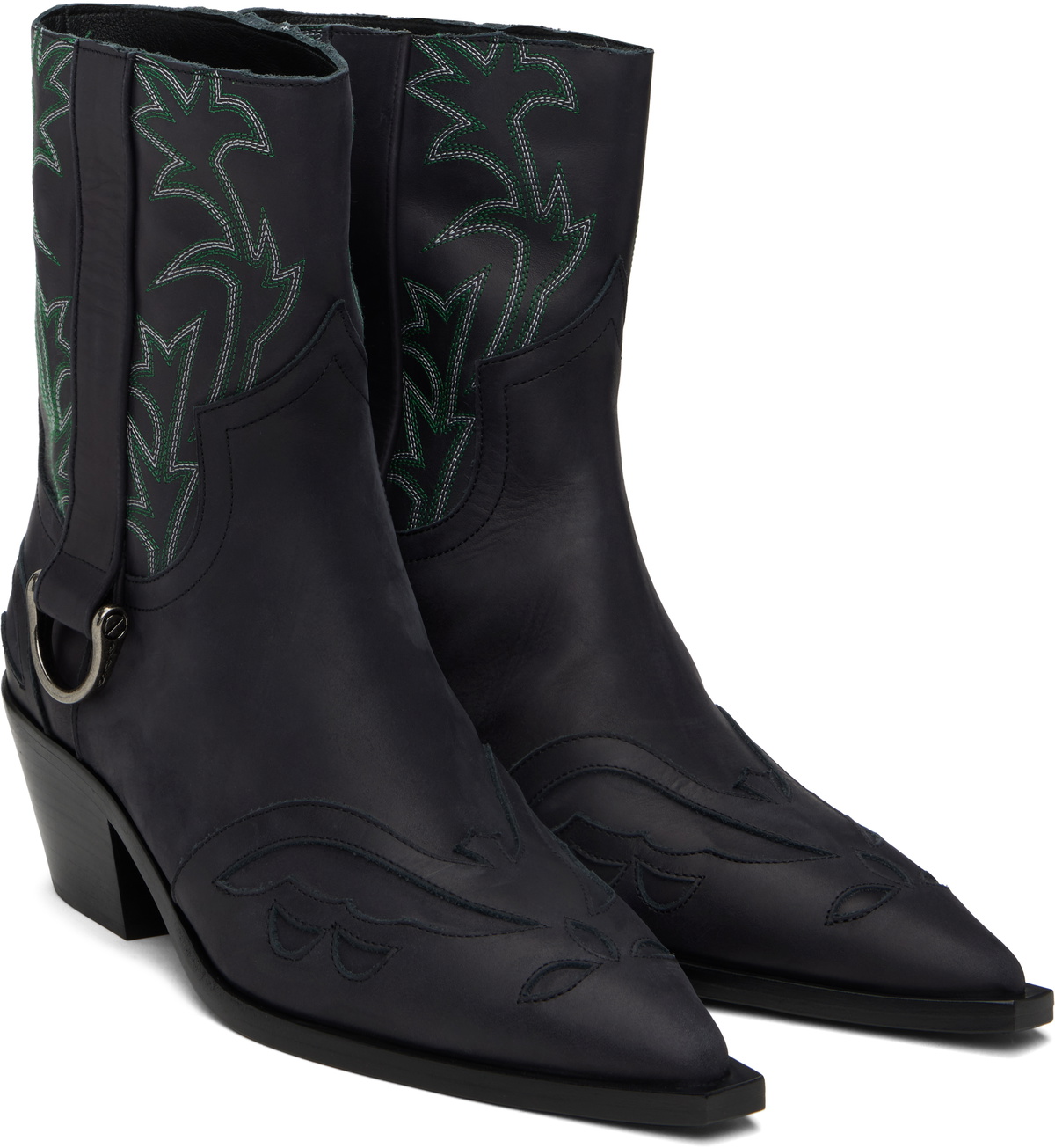 Enfants Riches Déprimés Black Cut Off Cowboy Boots