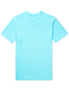 ALTEA - Slub Stretch-Linen T-Shirt - Blue - S