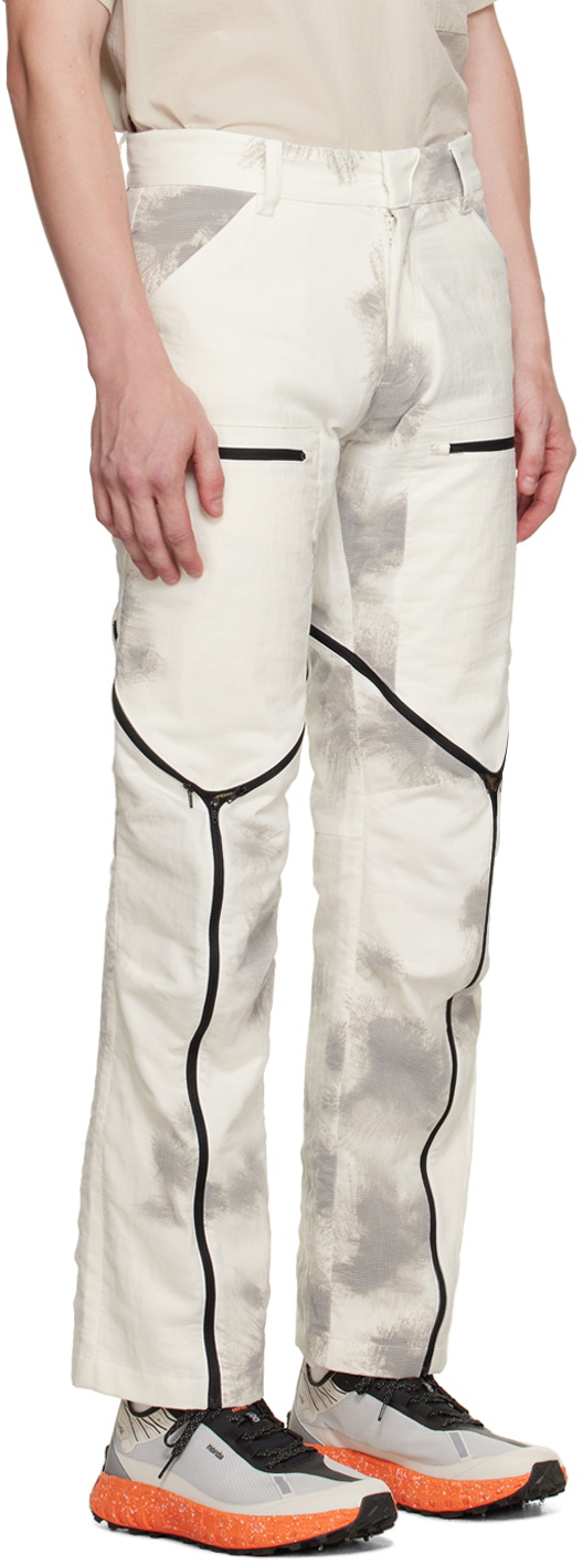 Olly Shinder White Tri Zip Cargo Pants