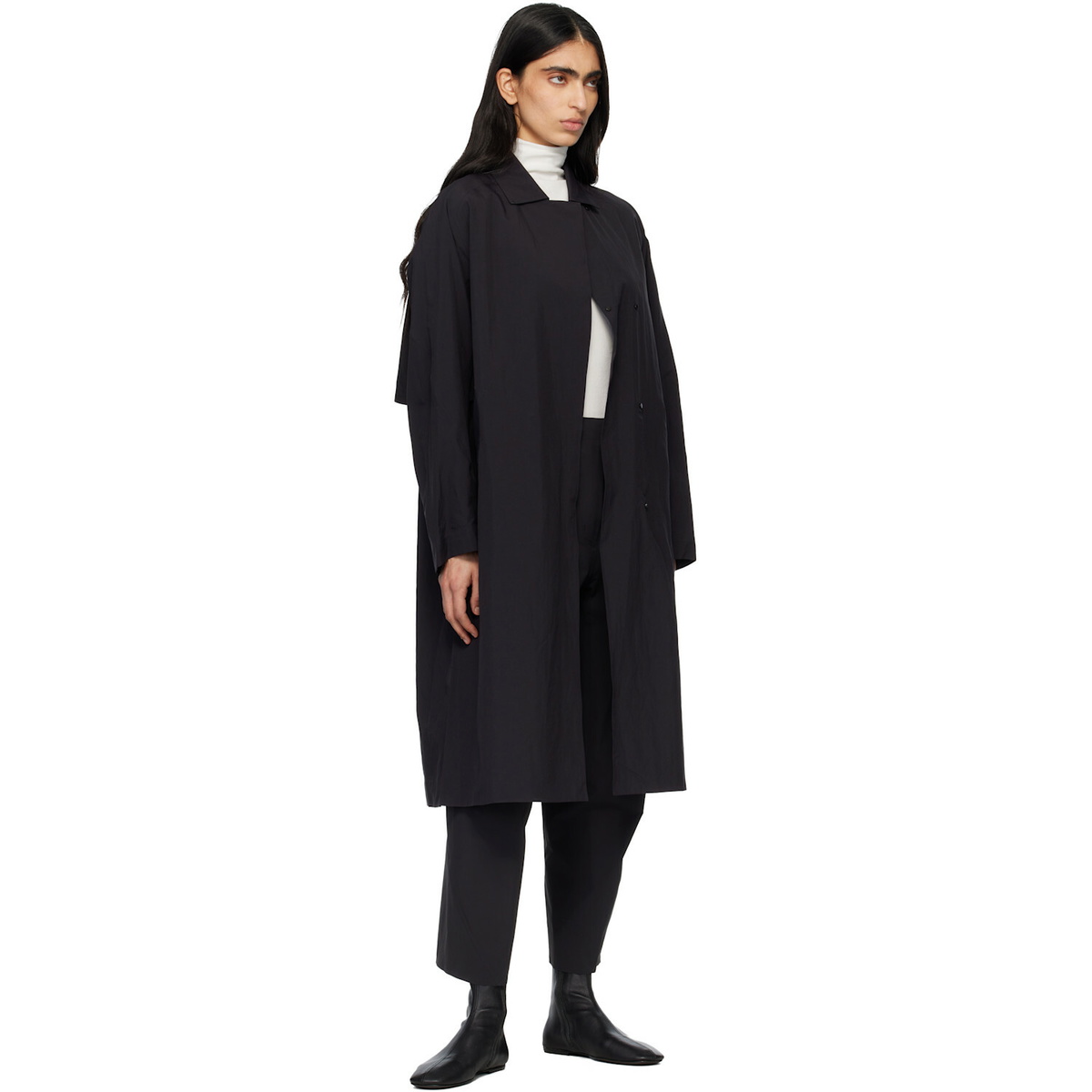 Veilance Black Nitra SL Trench Coat