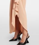 Mugler re/edit draped crêpe georgette maxi skirt