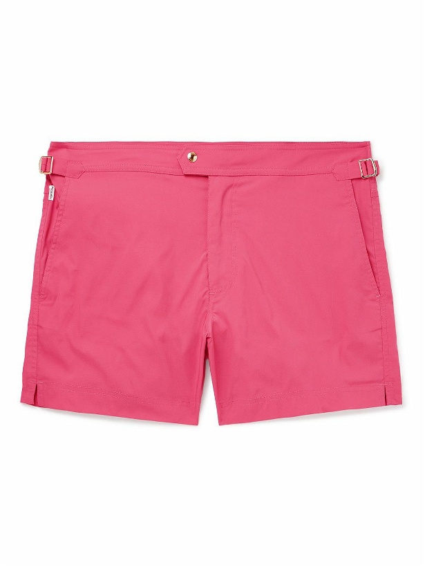 Photo: TOM FORD - Straight-Leg Mid-Length Swim Shorts - Pink