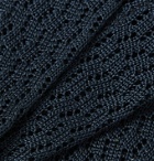 Rubinacci - 6cm Knitted Silk Tie - Blue