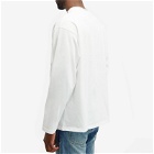 FrizmWORKS Men's Double Neck Longsleeve Pocket T-shirt in White