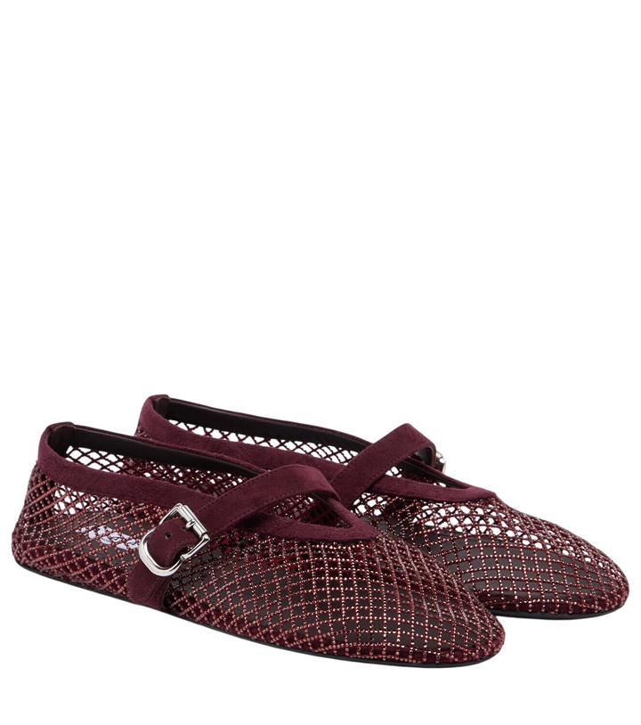 Photo: Alaïa Embellished fishnet ballet flats