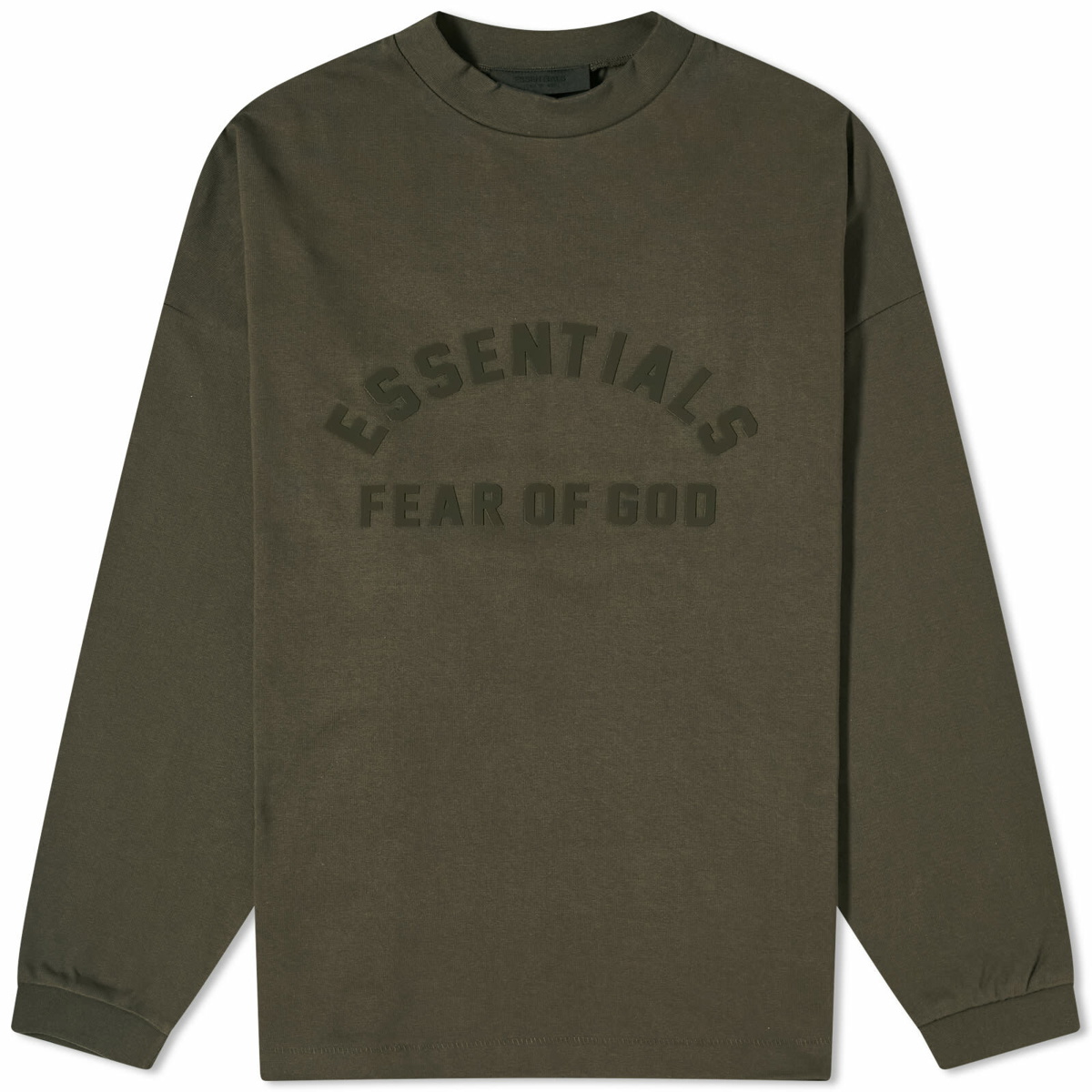 Fear of God ESSENTIALS Men's Spring Long Sleeve Printed T-Shirt in Ink