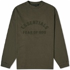 Fear of God ESSENTIALS Men's Spring Long Sleeve Printed T-Shirt in Ink