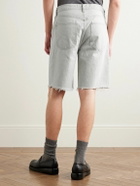 AGOLDE - Anson Straight-Leg Frayed Organic Denim Shorts - Gray