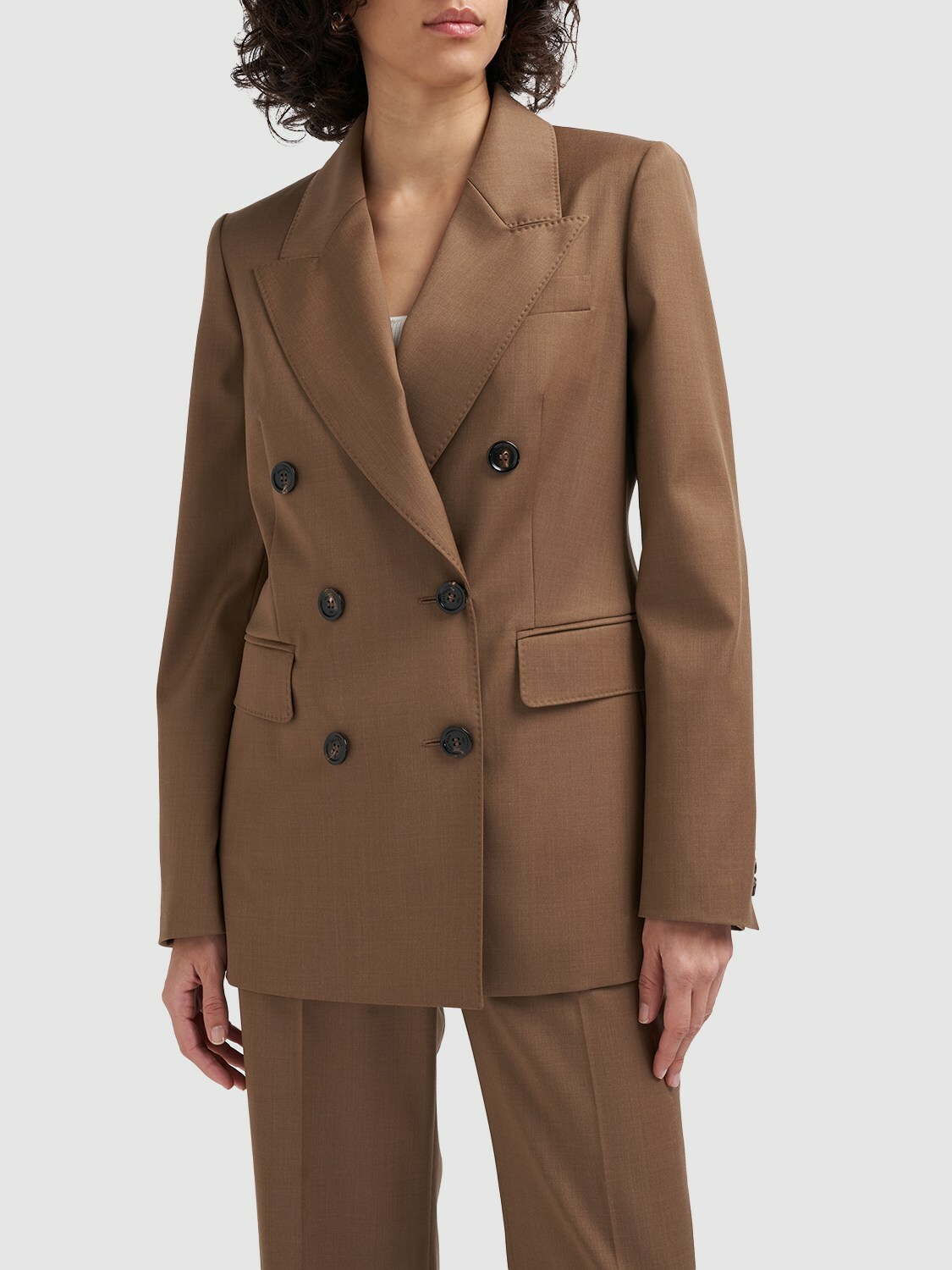 MAX MARA - Oppio Cold Wool Double Breasted Jacket Max Mara
