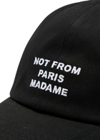 DRÔLE DE Monsieur Nfpm Embroidered Cotton cap - Black - One Size