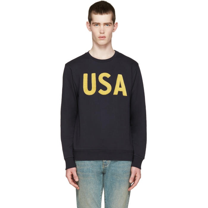 Photo: Palm Angels Navy USA Pullover