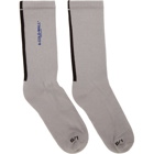 A-Cold-Wall* Grey Stripe Logo Socks