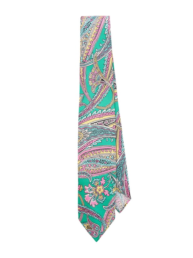 Photo: Drake's - 7cm Nouveau Leaves Printed Silk-Shantung Tie