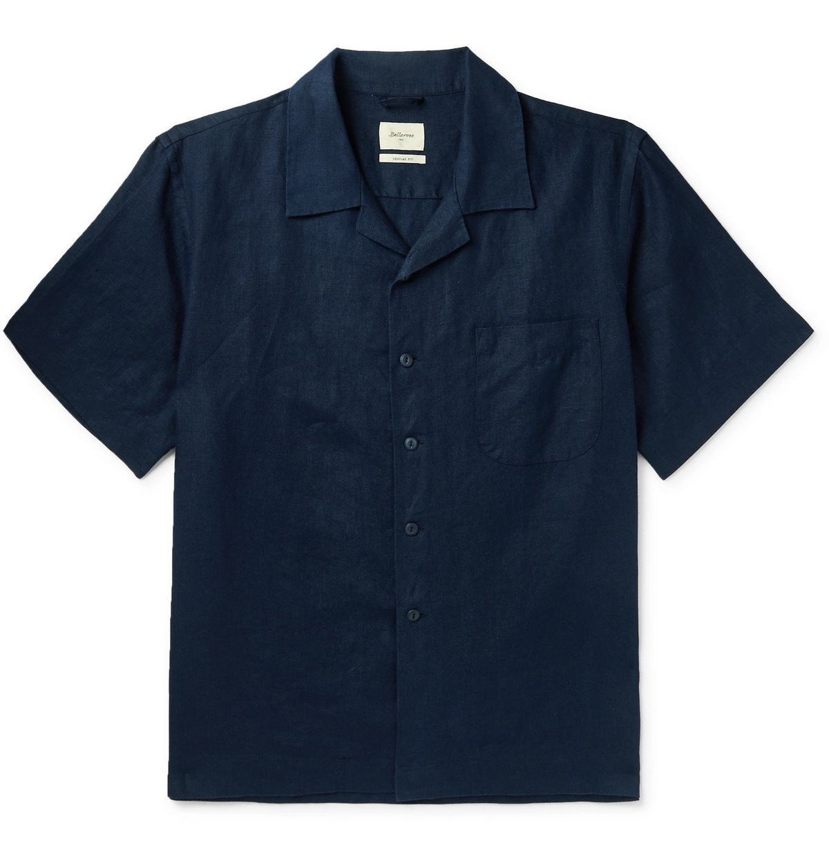 Bellerose CampCollar Linen Shirt Blue Bellerose