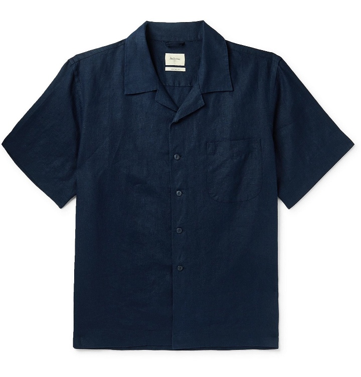 Photo: Bellerose - Camp-Collar Linen Shirt - Blue