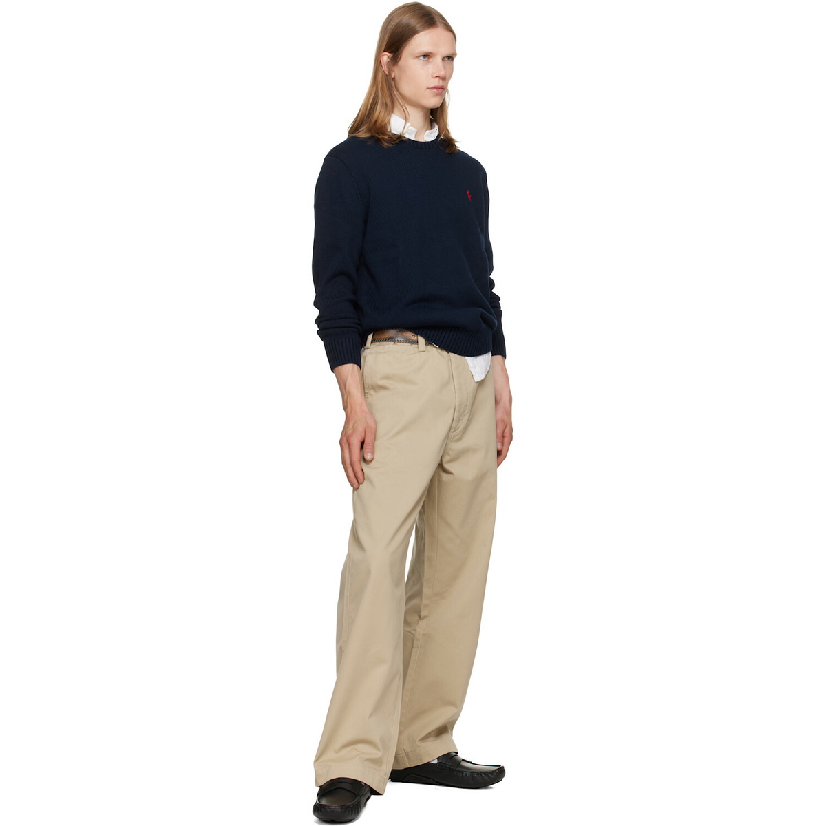 Polo Ralph Lauren Black Anders Leather Driver Loafers