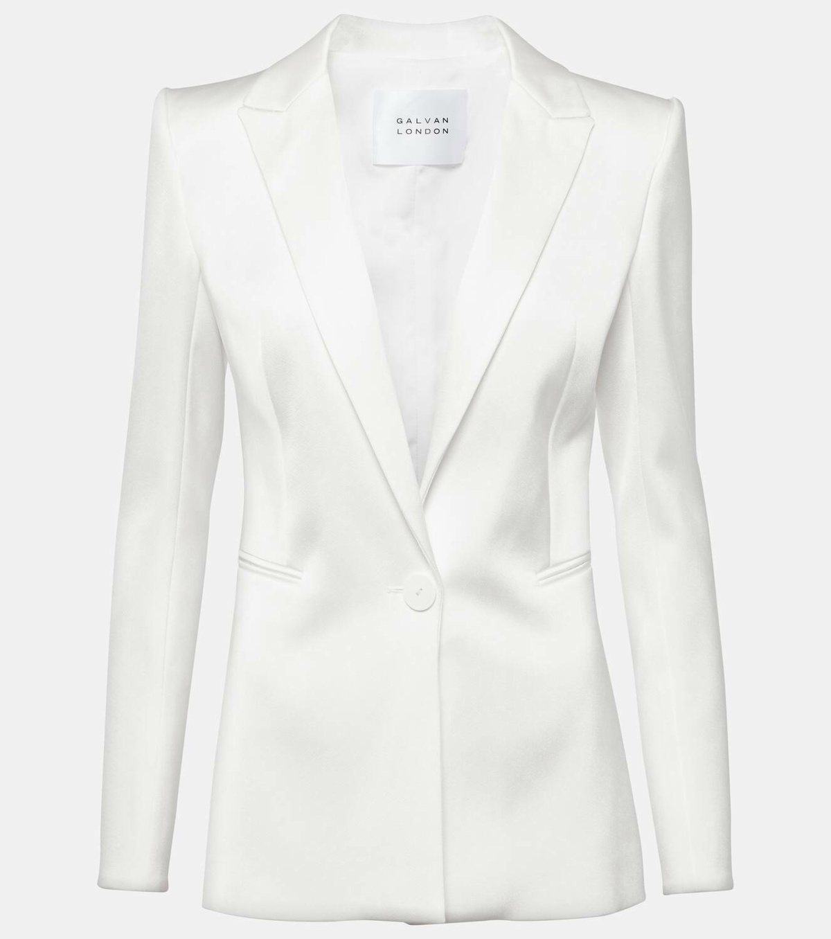 Galvan Bridal Sculpted satin blazer