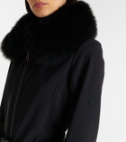 Yves Salomon Shearling-trimmed belted ski suit
