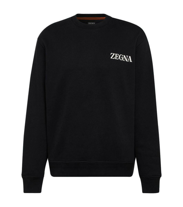 Photo: Zegna Logo cotton jersey sweatshirt