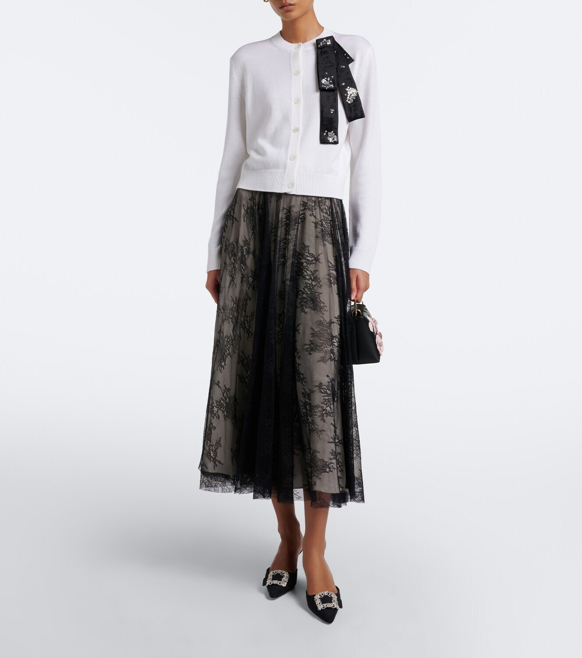 Erdem Embellished wool cardigan