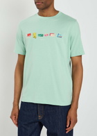 PS Paul Smith In A Row Printed Cotton T-shirt Green