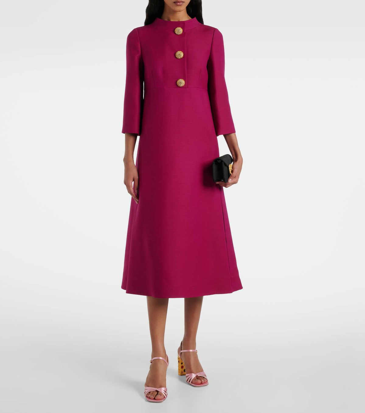 Valentino Embellished Crepe Couture midi dress Valentino